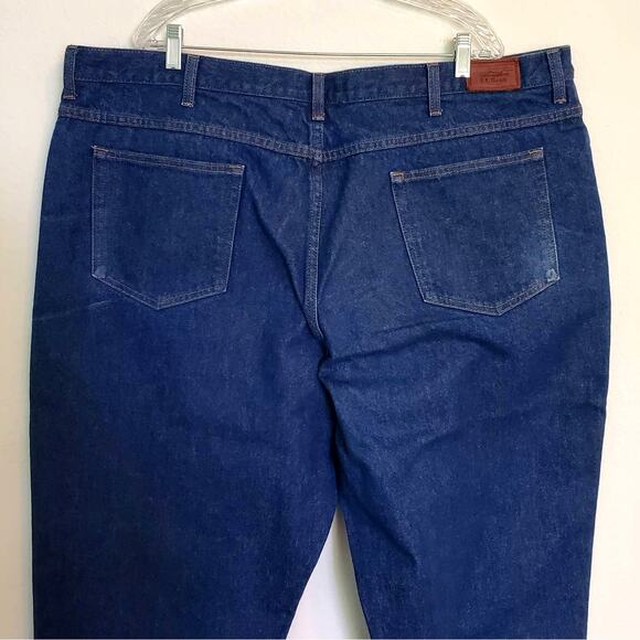 LL Bean Relaxed Fit Men's Big and Tall Jeans 46X32 Outdooor Gorpcore Rugged Fit - Picture 4 of 8